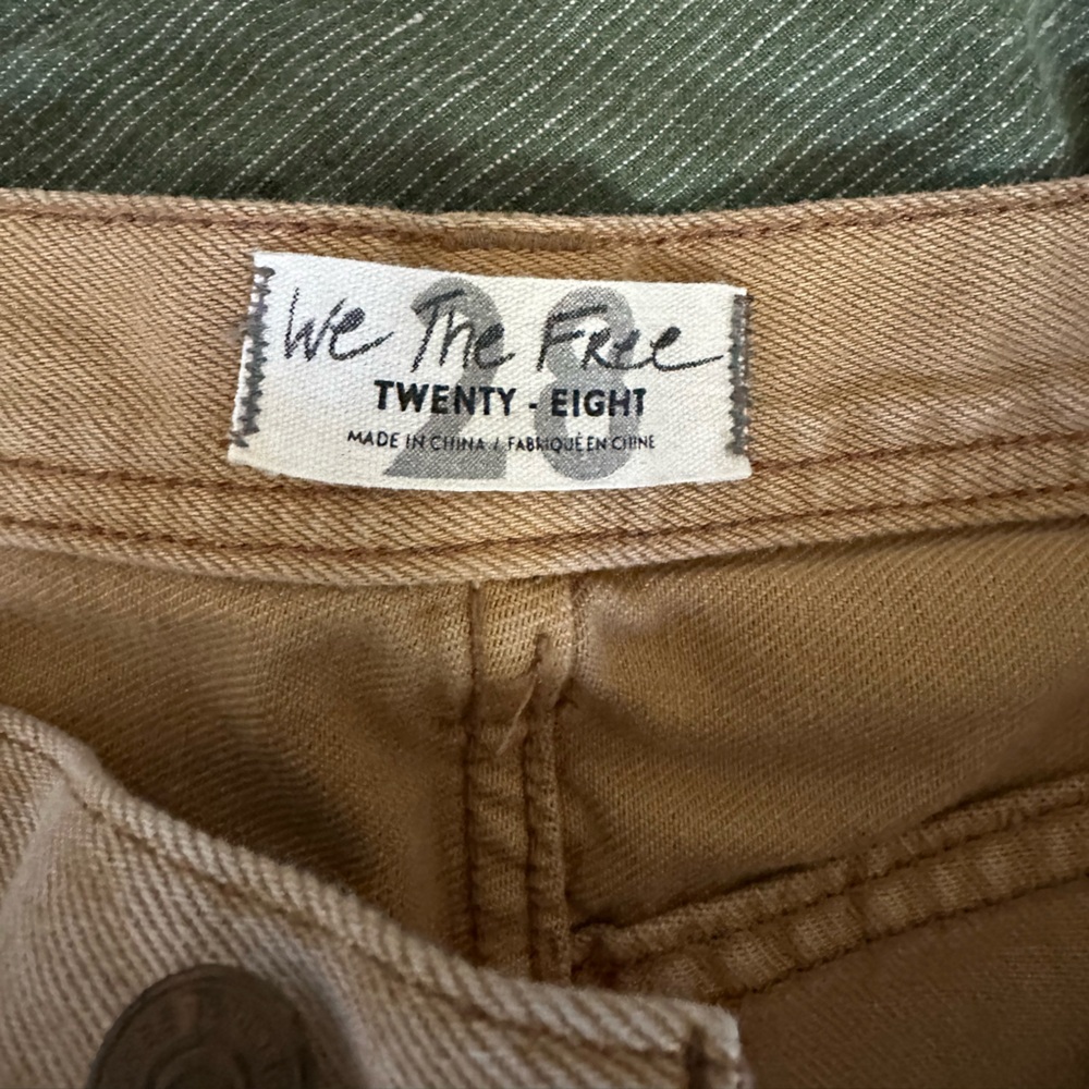 Women's jeans Tan denim Shorts Free People size 28 - Picture 3 of 6